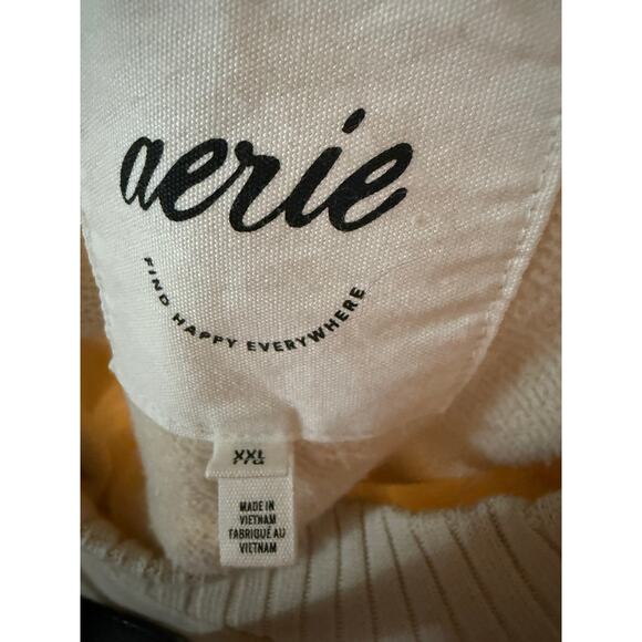 Aerie Cheers Plush Chenille letter Sweatshirt, Plus Size XXL - Picture 6 of 8